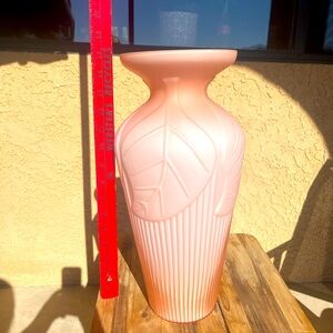 Vintage Frosted Pink Vase